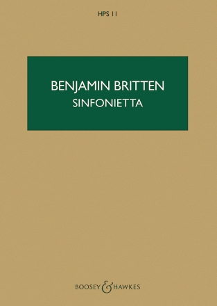 Sinfonietta op. 1 HPS 11 f�r Kammerorchester Studienpartitur
