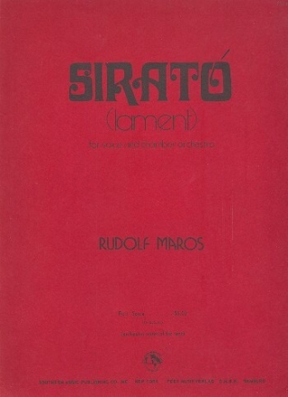 Sirato for voice and chamber orchestra score (un/dt/en)