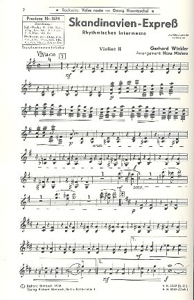 Skandinavien-Express  und  Valse Rosee: f�r Salonorchester Erg�nzungsstimmen