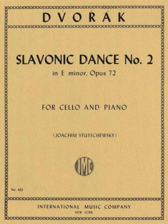 Slavonic Dance in E minor op. 72 no.2   for cello and piano