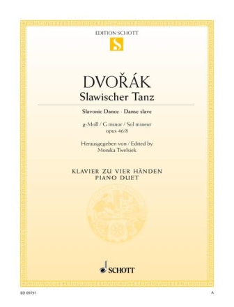 Slawischer Tanz g-Moll op.46,8 f�r Klavier zu 4 H�nden