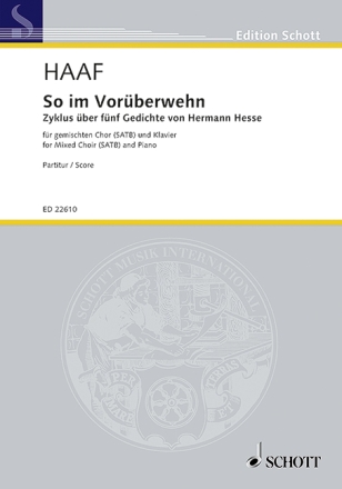 So im Vor�berwehn f�r gem Chor und Klavier Chorpartitur