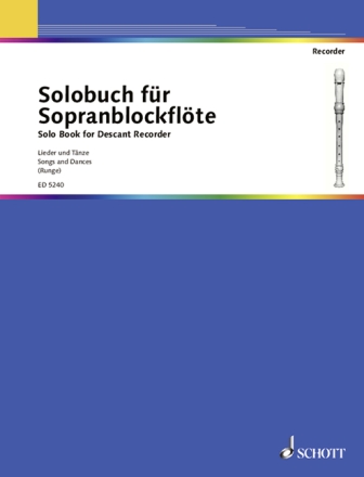 Solobuch f�r Sopranblockfl�te Band 1 f�r Sopran-Blockfl�te