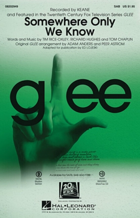 Somewhere Only We Know for mixed choir (SAB) and piano choral score