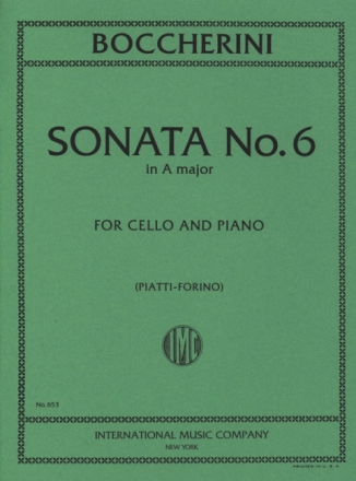 Sonata a major no.6 for cello and piano