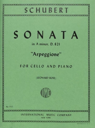 Sonata a minor D821 for cello and piano Arpeggione