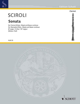 Sonata B-Dur f�r Klarinette (Fl�te, Oboe) und Basso continuo