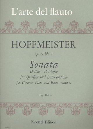 Sonata D-Dur op.21 Nr.1 f�r Querfl�te und Basso continuo Partitur und 2 Stimmen