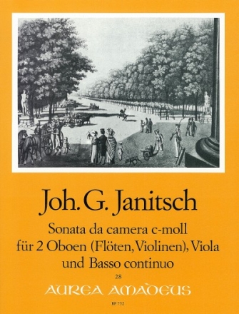 Sonata da camera c-Moll op.5 f�r 2 Oboen (Fl�ten, Violinen), Viola und Bc Partitur und Stimmen (Bc ausgesetzt)