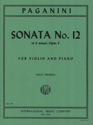 Sonata e minor op.3,12 for violin and piano