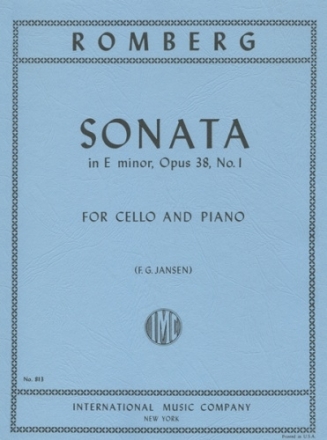 Sonata e minor op.38,1 for cello and piano