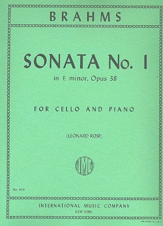 Sonata e minor op.38,1 for violoncello and piano