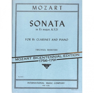 Sonata Eb major for clarinet in b flat and piano