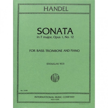 Sonata F major op.1,12 for bass trombone and piano