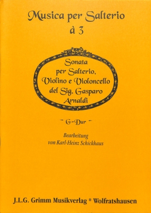 Sonata G-Dur per salterio, violino e violoncello Stimmen