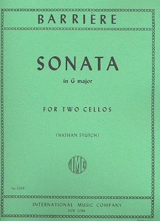 Sonata G major for 2 Violoncellos score
