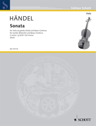 Sonata g minor for viola da gamba and harpsichord Score and 2 parts