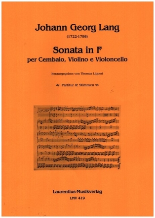 Sonata in F f�r Cembalo, Violine und Violoncello Partitur und Stimmen
