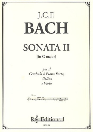Sonata  in G major no.2 per il cembalo (piano forte), violino e viola parti
