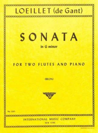 Sonata In g Minor for 2 flutes and piano