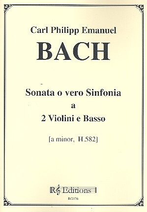 Sonata o vero Sinfonia a-Moll H582 f�r 2 Violinen und Bc Partitur und Stimmen (Bc nicht ausgesetzt)