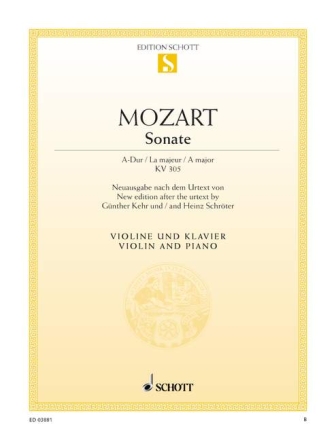 Sonate A-Dur KV305 f�r Violine und Klavier