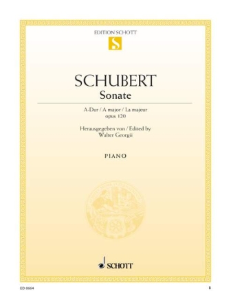Sonate A-Dur op. 120 D 664 f�r Klavier