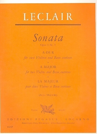 Sonate A-Dur op.4,6 f�r 2 Violinen und Bc