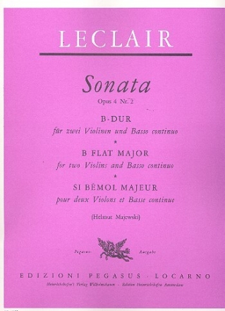 Sonate B-Dur op.4,2 f�r 2 Violinen und Bc