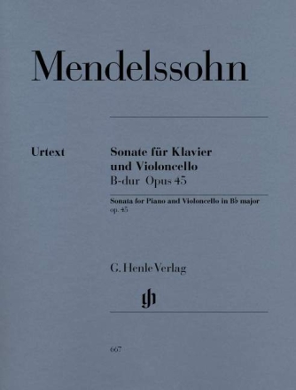 Sonate B-Dur op.45 f�r Violoncello und Klavier