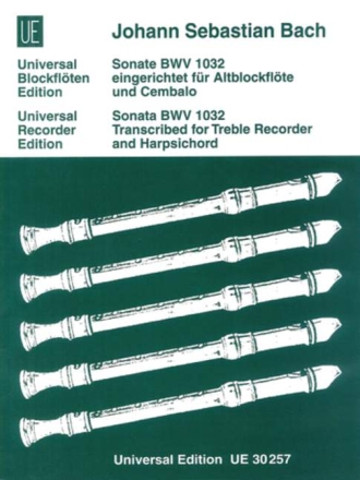 Sonate BWV1032 f�r Altblockfl�te und Cembalo