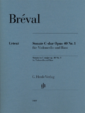 Sonate C-Dur Nr.1 op.40 f�r Violoncello und Bass (Klavier) Klavierpartitur, Spielpartitur (Vc/Bass) und Stimme (Vc)