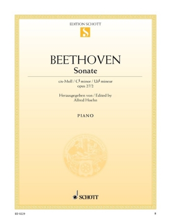 Sonate cis-Moll op.27,2 (Mondscheinsonate) f�r Klavier