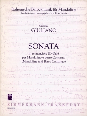 Sonate D-Dur f�r Mandoline und Bc