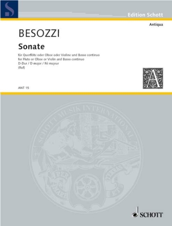 Sonate D-Dur f�r Oboe (Fl�te, Violine) und Bc Stimmen