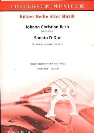 Sonate D-Dur f�r Violine und Bc Partitur und Stimmen (Bc nicht ausgesetzt)