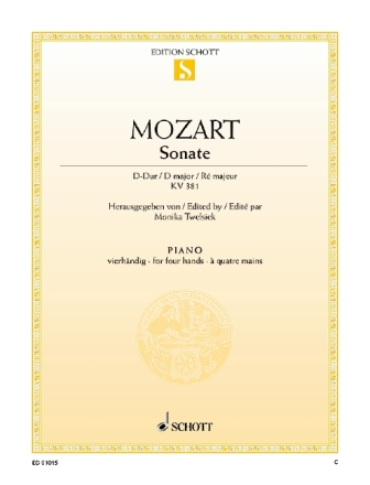 Sonate D-Dur KV381 f�r Klavier zu 4 H�nden