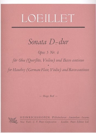 Sonate D-Dur op.5,4 f�r Oboe (Fl�te, Violine)  und Bc
