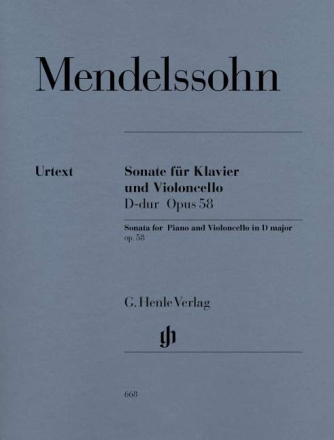 Sonate D-Dur op.58 f�r Violoncello und Klavier