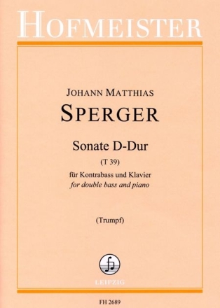 Sonate D-Dur (T39) f�r Kontrabass und Klavier