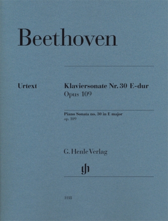 Sonate E-Dur Nr.30 op.109 f�r Klavier Neuausgabe 2018
