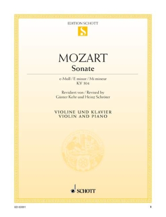 Sonate e-Moll KV 304 f�r Violine und Klavier