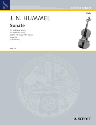 Sonate Es-Dur op. 5/3 f�r Viola und Klavier