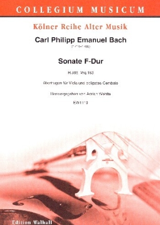 Sonate F-Dur f�r Viola und obligates Cembalo