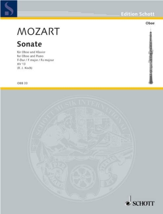 Sonate F-Dur KV 13 f�r Oboe und Klavier