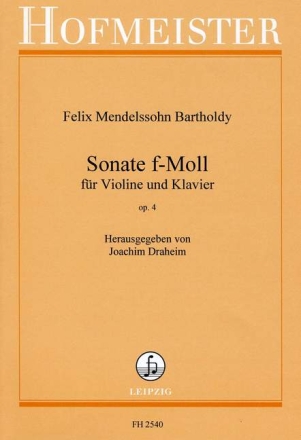 Sonate f-Moll op.4 f�r Violine und Klavier