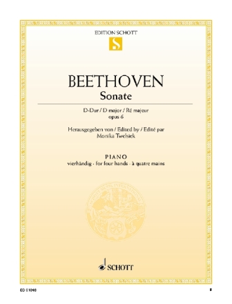 Sonate facile D-Dur op.6 f�r Klavier zu 4 H�nden