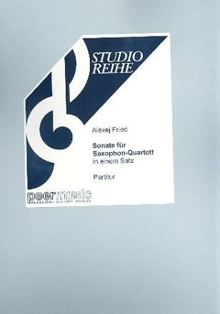 Sonate f�r 4 Saxophone (SATB) Spielpartitur