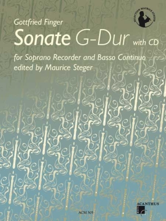 Sonate G-Dur (+CD) f�r Sopranblockfl�te und Bc