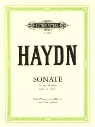 Sonate G-Dur f�r Fl�te und Klavier